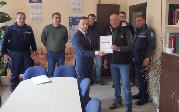 Самоковецът Васил Дойчинов бе удостоен с почетна грамота за гражданска заслуга